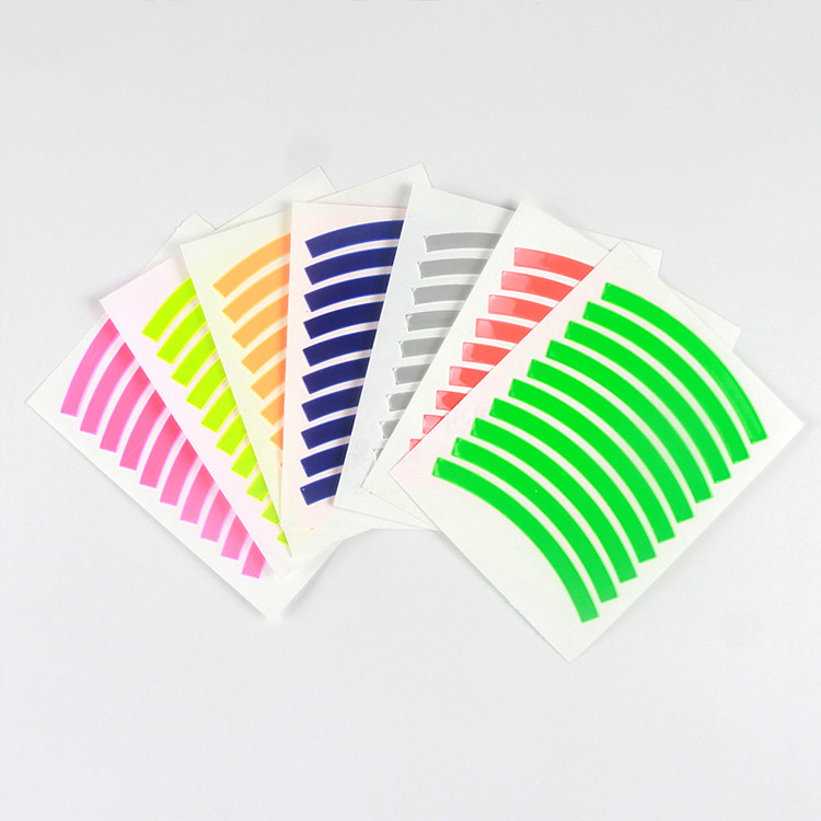 2023 Hot selling Universal Waterproof PVC Car Wheel Rim Sticker Tire Decoration Reflective stickers reflective decal