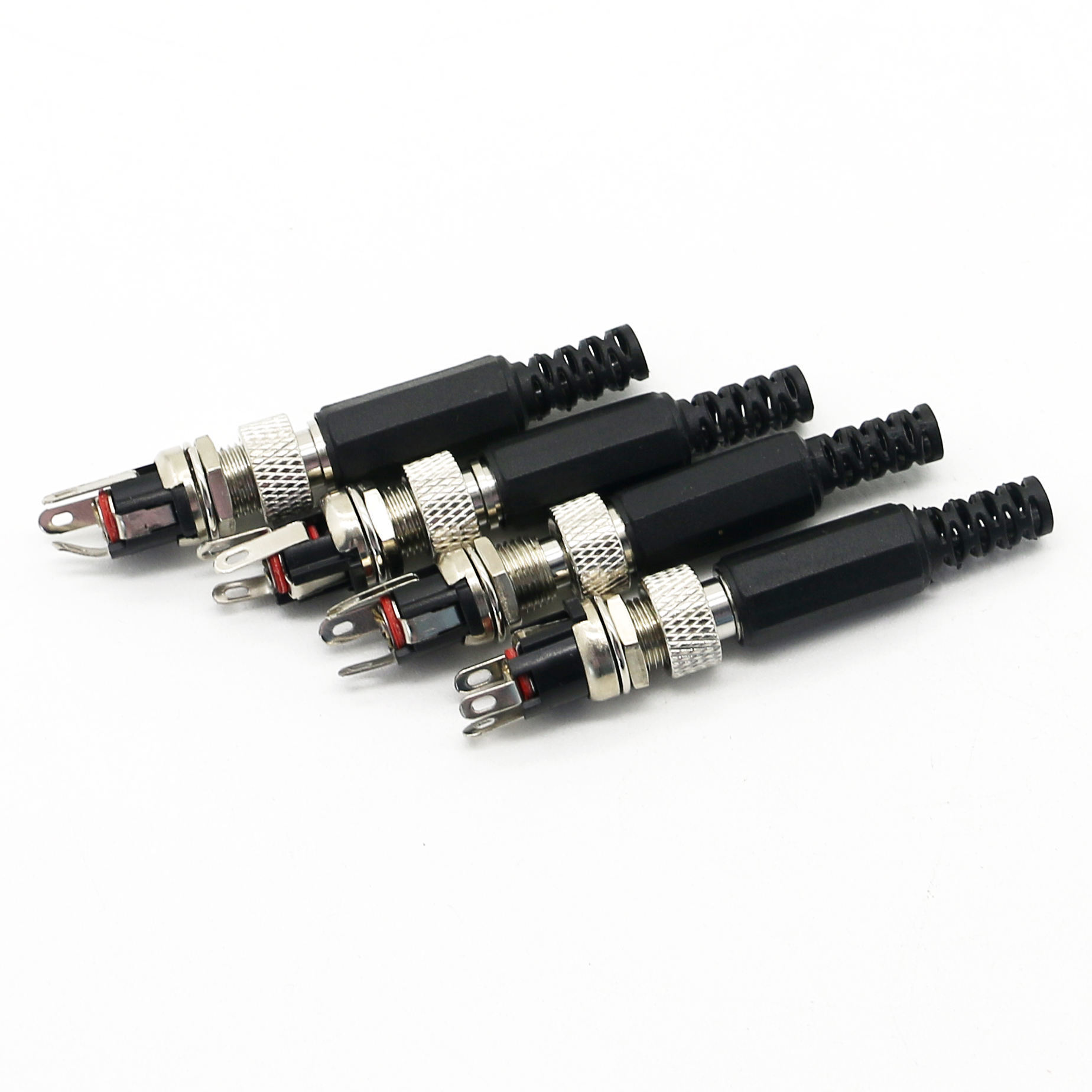 2024 Hot DC Power Female Connector Thread Mount DC Plug Female Connectors 2.1mm DC plug with screw lock for power