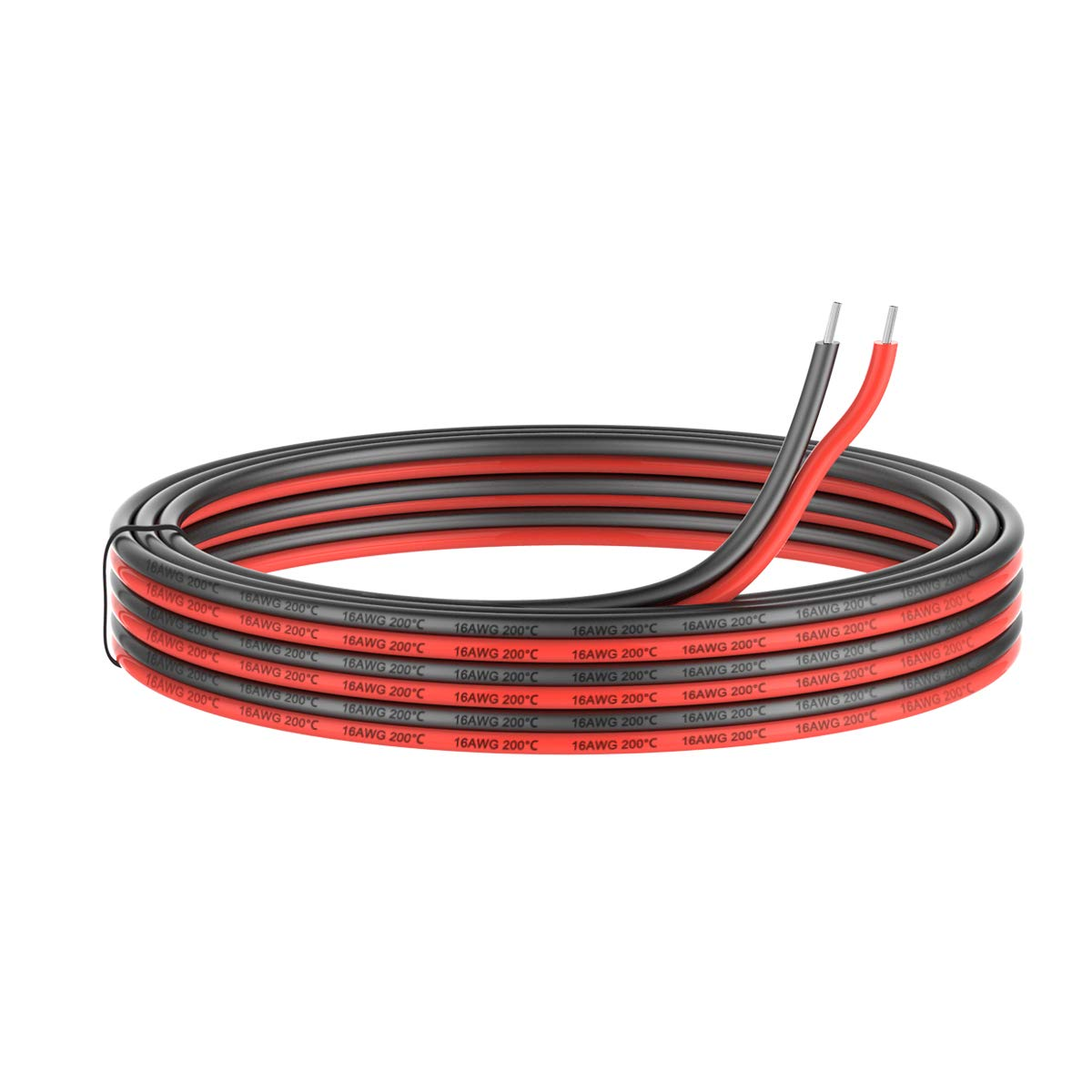 16awg Silicone Electrical Wire 2 Conductor Parallel Wire line 16 Gauge Soft and Flexible Tinned Copper Wire for Lithium battery