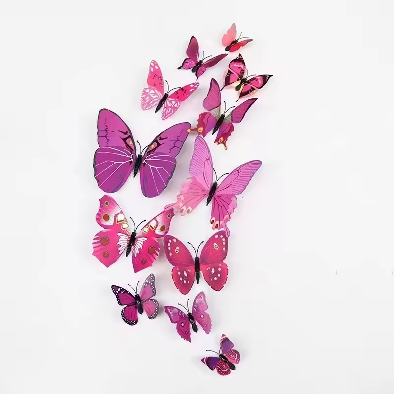 3D Three-dimensional Hollow-out Butterfly Wall Paste Hollow Paper Butterfly  For Home Wall Wedding Party Decoration