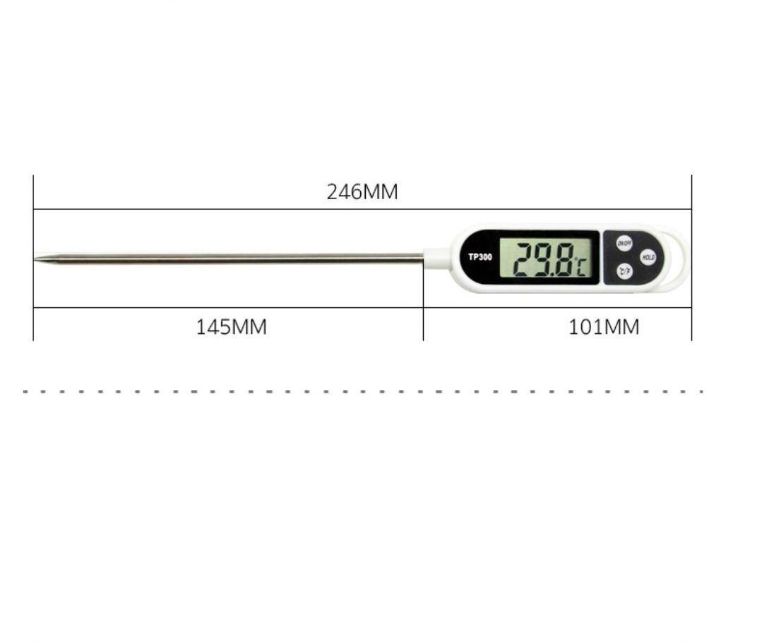 2024 TP300 LCD Digital Meat Thermometer Electronic Cooking Food Kitchen BBQ Probe Water Milk Oil Temperature Sensor Gauge Meter