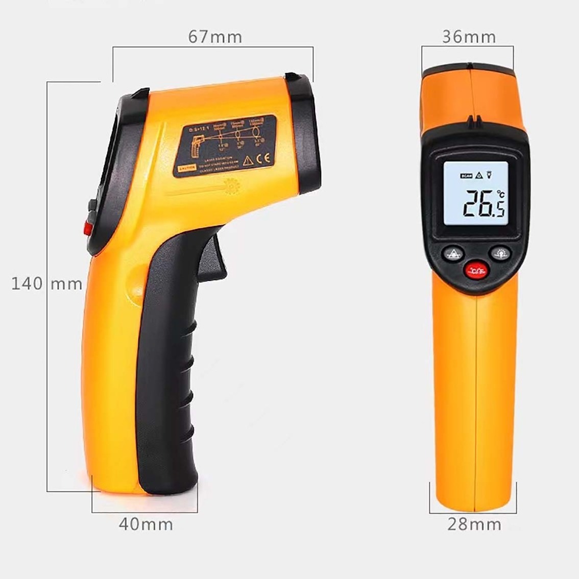 GM320 infrared thermometer Industrial thermometer gun Kitchen electronic thermometer