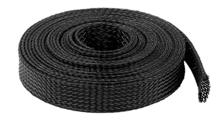 Diameter 2mm  Width after flattening 3mm self-winding braided opening textile sleeve flame retardant nylon car wire harness prot