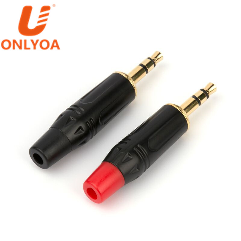 Stereo mini 3.5 mm stereo audio 3.5mm plug golden contact High Quality 3.5mm Stereo Earphone Plug jack wholesale