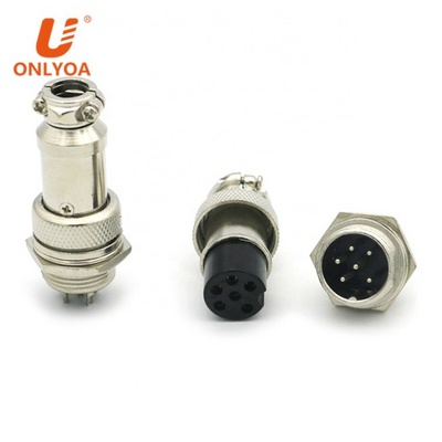 Male Female GX16 M16 6 pin 16mm circular connector aviation aircraft electrical wire connectors cable connectors manufacturers