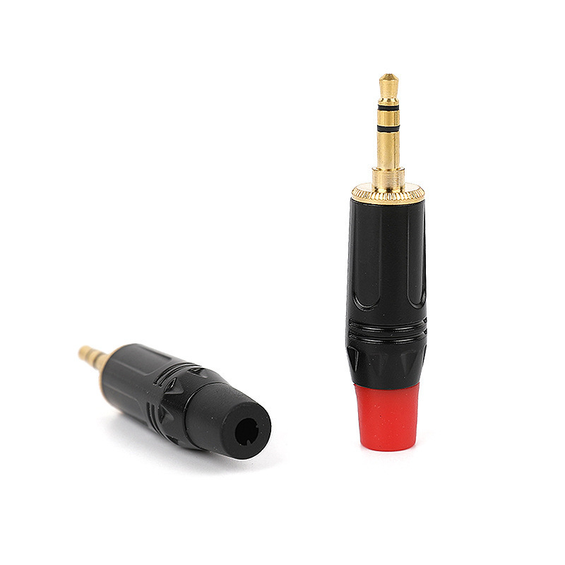 Stereo mini 3.5 mm stereo audio 3.5mm plug golden contact High Quality 3.5mm Stereo Earphone Plug jack wholesale