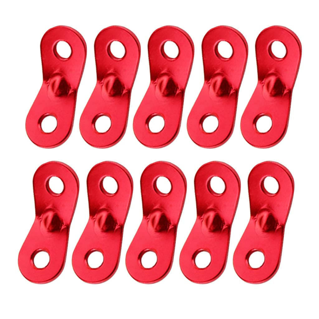 Red Aluminum Alloy Awning Tent Guy line Runner Rope  Fastener Guyline Adjuster Cord Tensioner