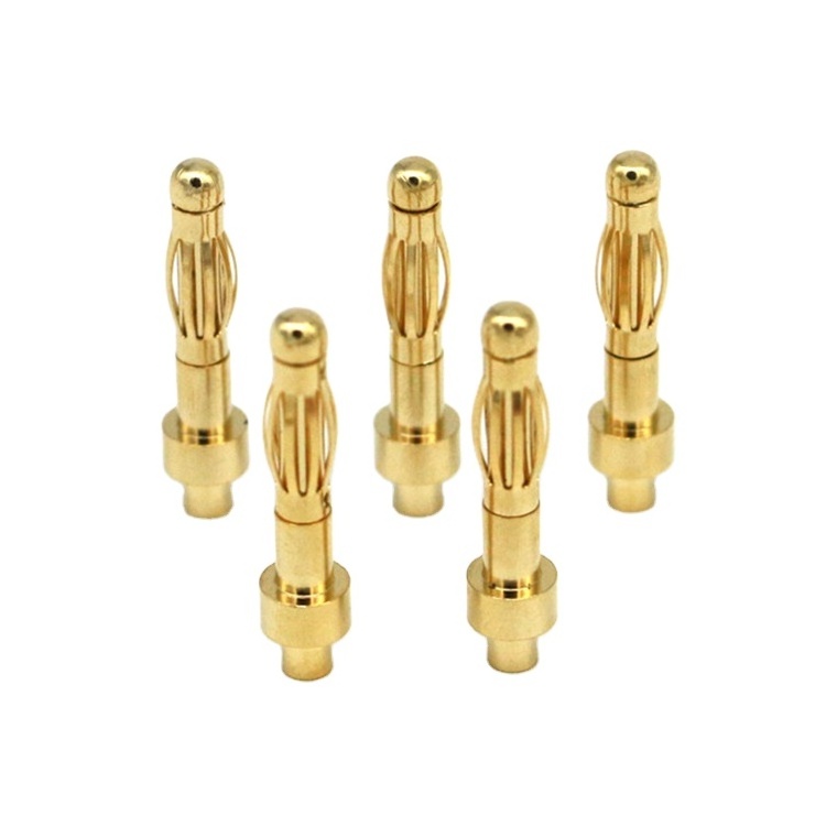 Onlyoa custom male 4mm banana Plugs Gold Plated Musical Speaker Cable Wire Pin 27.5MM Banana Plug Connectors