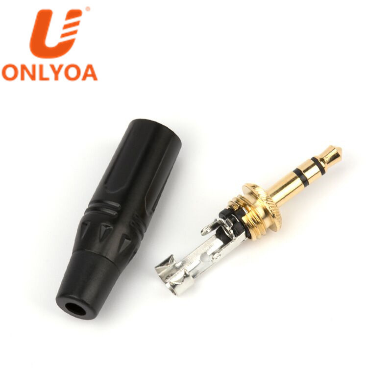 Stereo mini 3.5 mm stereo audio 3.5mm plug golden contact High Quality 3.5mm Stereo Earphone Plug jack wholesale