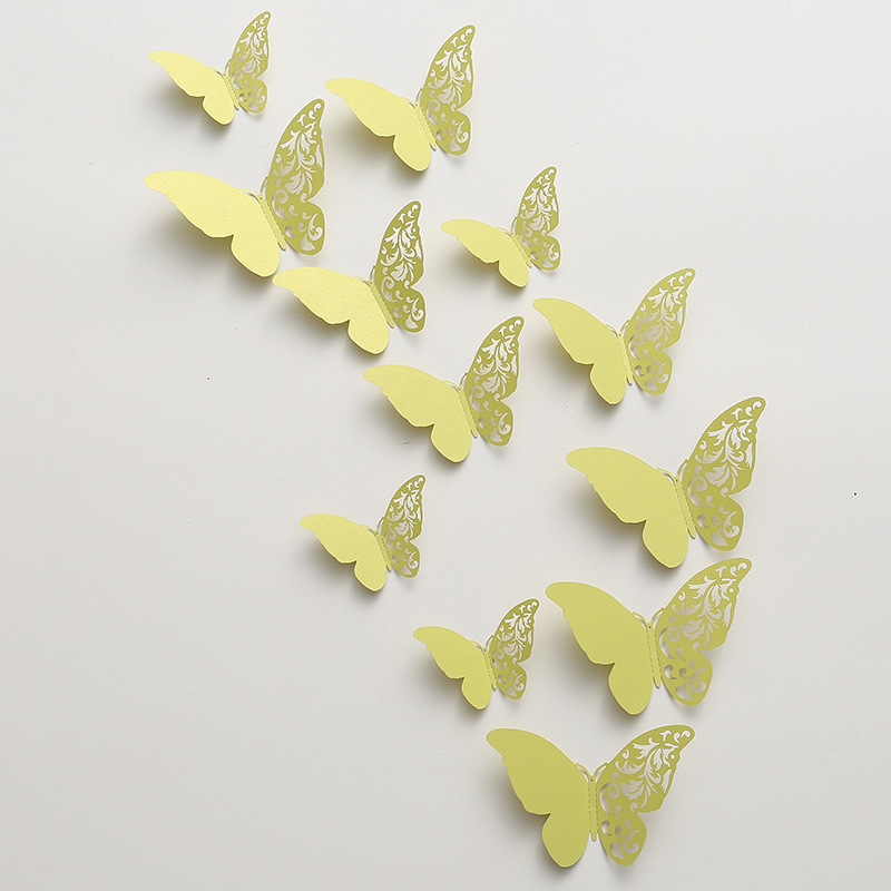 3D Wholesale Home Pvc/Paper Decoration Adhesive 3d Butterfly Wall Stickers Home Decoration Diy 3D Butterfly Wall Decal