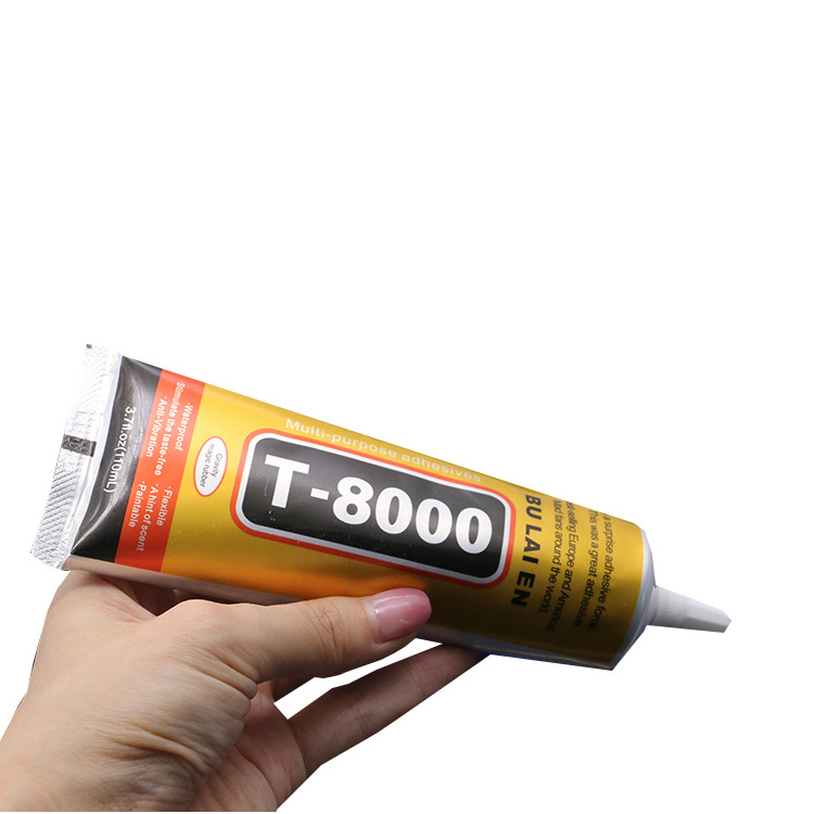 Onlyoa selling  T8000 15ml-110ml black Glue Epoxy Resin for mobile phone repair LCD screen Crystal Fabric DIY Rhinestones glue