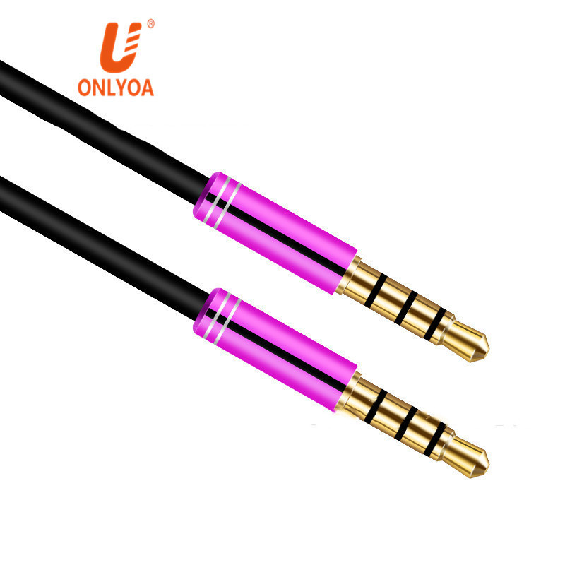 Aux Cable 3.5 mm 4 pole Jack Male to Male for Speaker Earphone Microphone Computer MP3 MP4