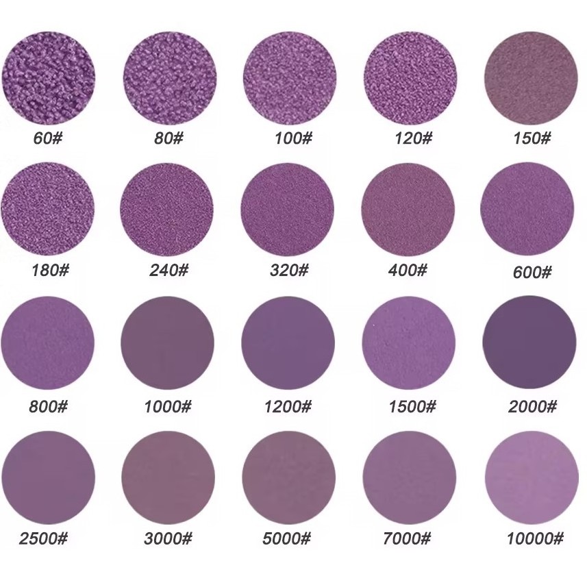 Cheap and Waterproof Can Be Used with Metal, Wood, Wall, Car, Furniture 360A Flocking Sandpaper Purple Ceramic Sandpaper