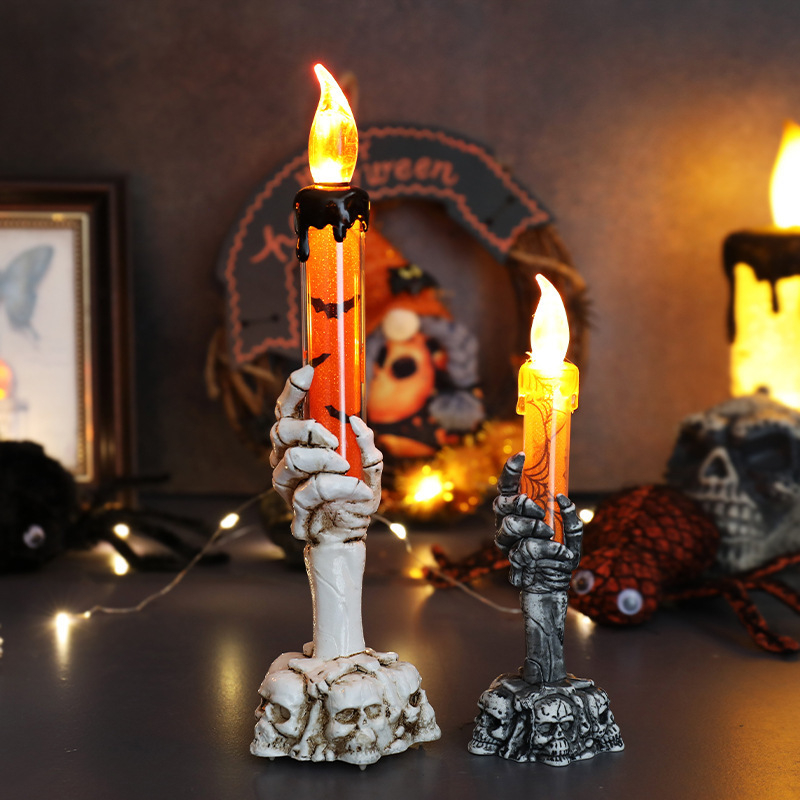 Wholesale Battery Operated Halloween Candles LED Flameless Candle Light for Home Indoor Halloween Decor