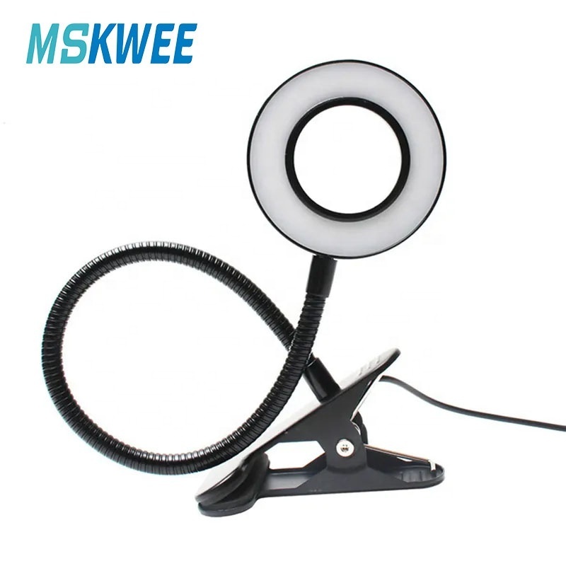 3 Color Modes 10 Brightness LED Reading Light with Clamp Flexible Gooseneck Book Light for Kids Reading Book in Bed Table Lamp