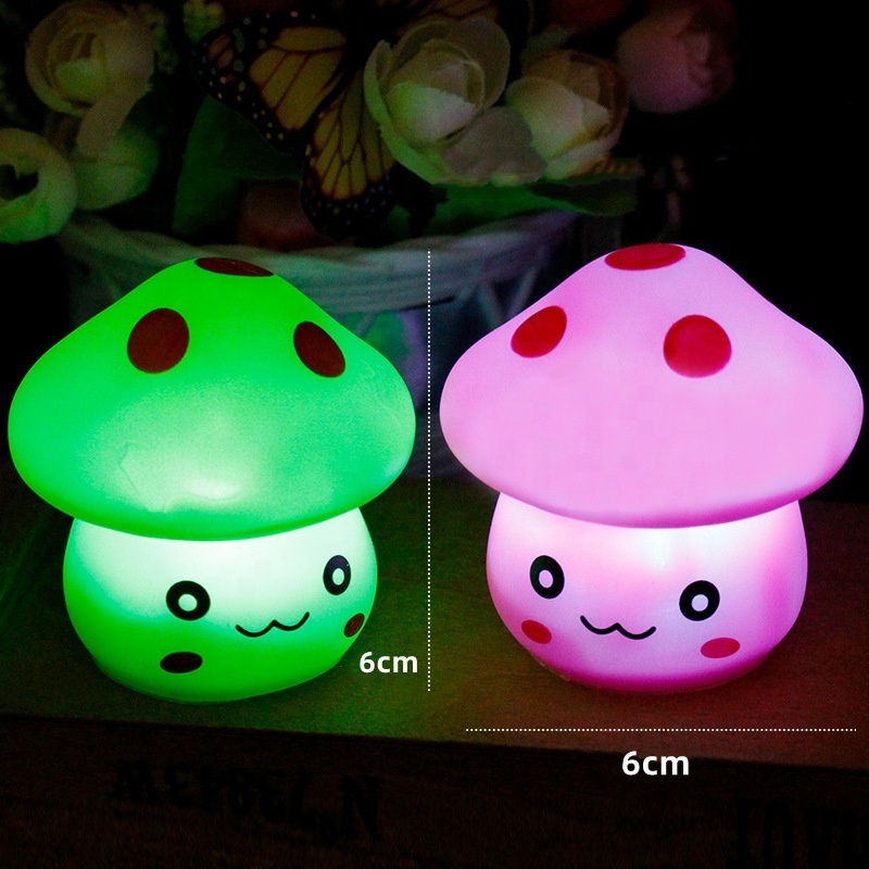 Mskwee Mini Cute Mushroom Lamp Small Color Changing LED Kids Gift Mushroom Night Light for Children