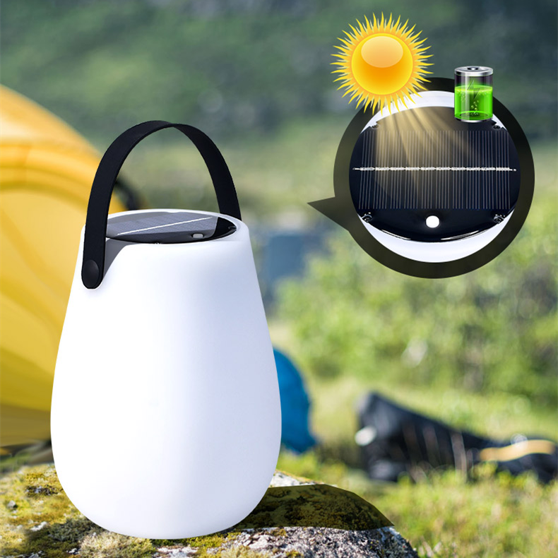 Portable Camping Lamp Outdoor Waterproof Solar USB Rechargeable LED Decor Hanging Lantern Emergency Rechargeable Led Light Bulb