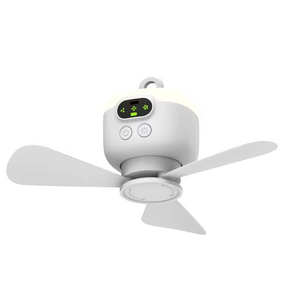 Smart Small Ceiling Fan with Remote Control 3-Speed Adjustable Blades LED Ceiling Fan for Outdoor Camping KC Battery Portable