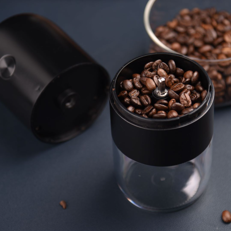 Electric Coffee Grinder Rechargeable Household Small Coffee Bean Grinder with Ceramics Conical Burr Mill from Fine to Coarse