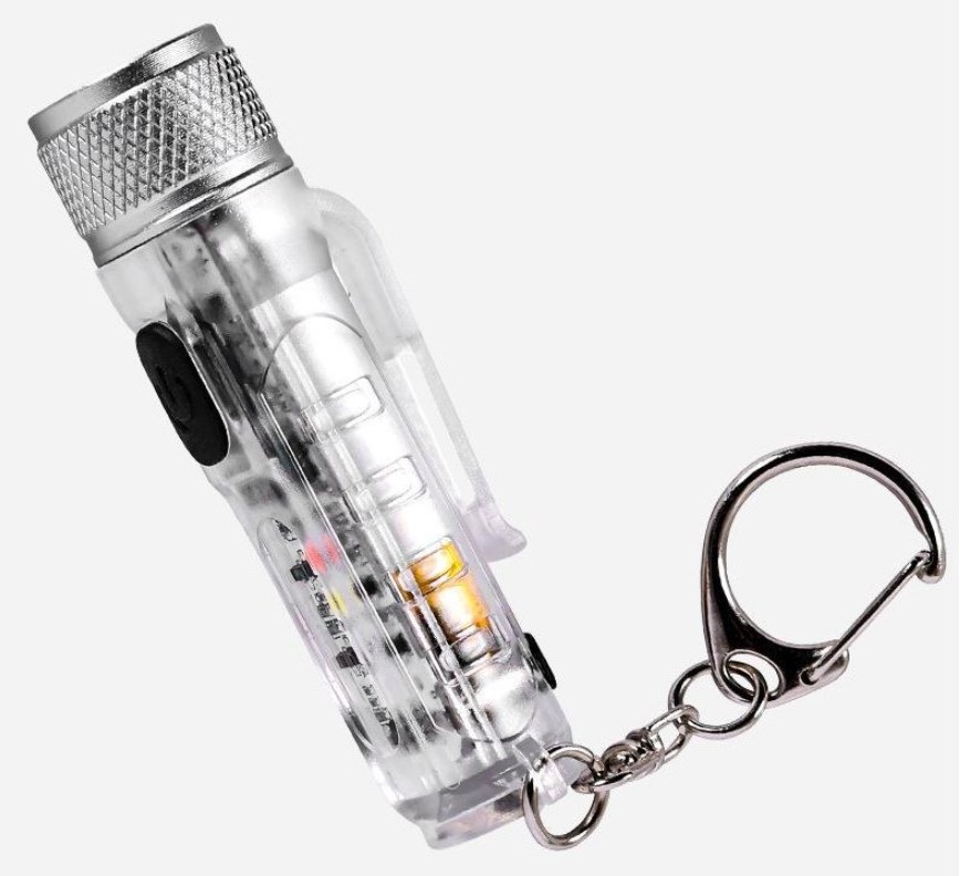 Mini Keychain Flashlight TYPE-C Fast Charging Multi-function IP66 Waterproof Fluorescent Magnetic Warning Camping Flashlight