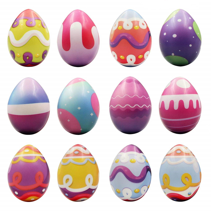 Mskwee 2019 Easter Egg Hunt Squishy Toys Stress Relief Slow Rising Bright Colorful Surprise Eggs Party Favor Gifts For Easter