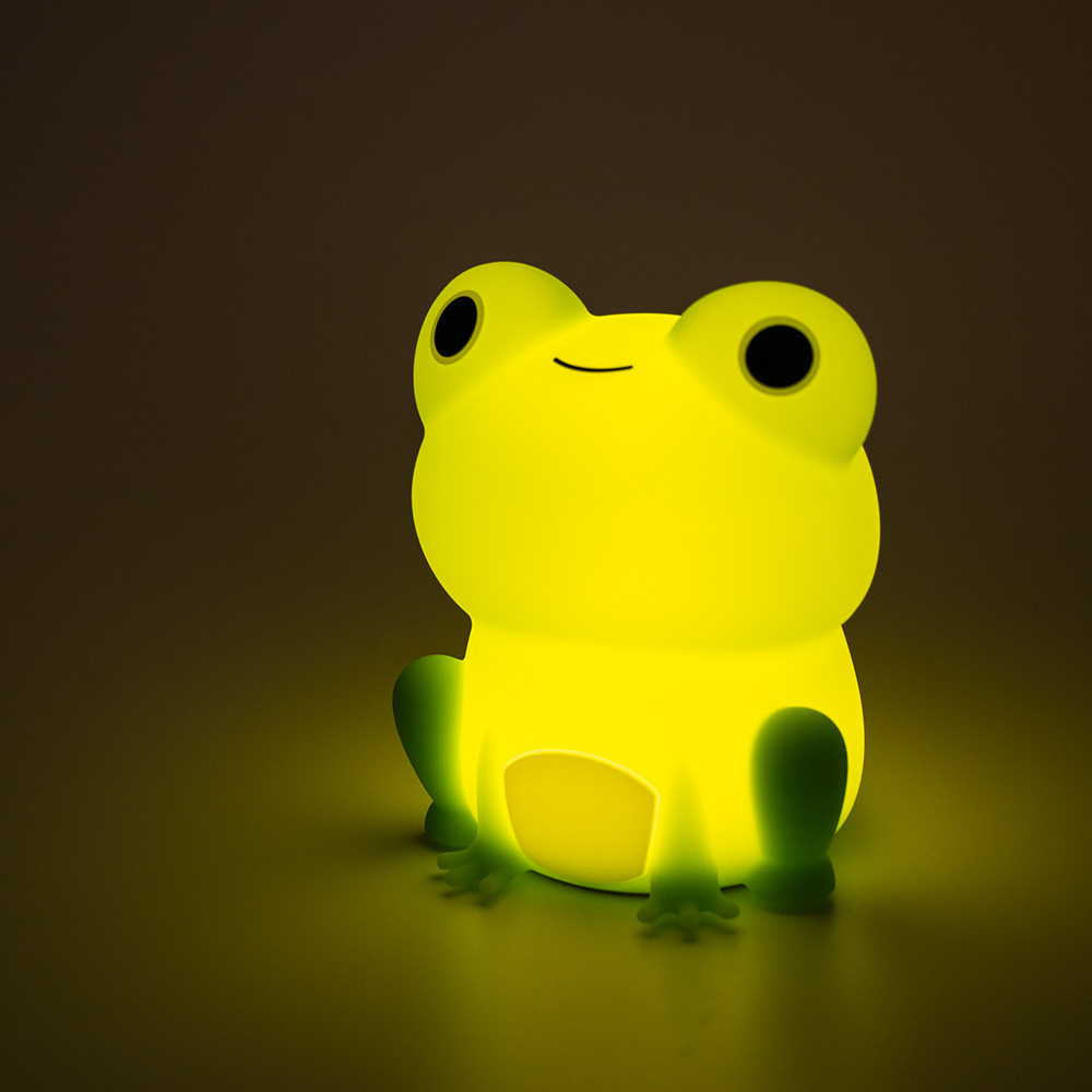 Cute Cartoon Frog Night Lamp Color Changeable Silicone Nursery Light Bedside Silicone Lamp for Baby Nursery Lamps with Timer