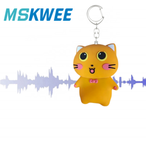 Mskwee Silicone Digital Voice Recorder Smart Audio Recorder Keychain Sound Recording Pen Mini Voice Recording with Light