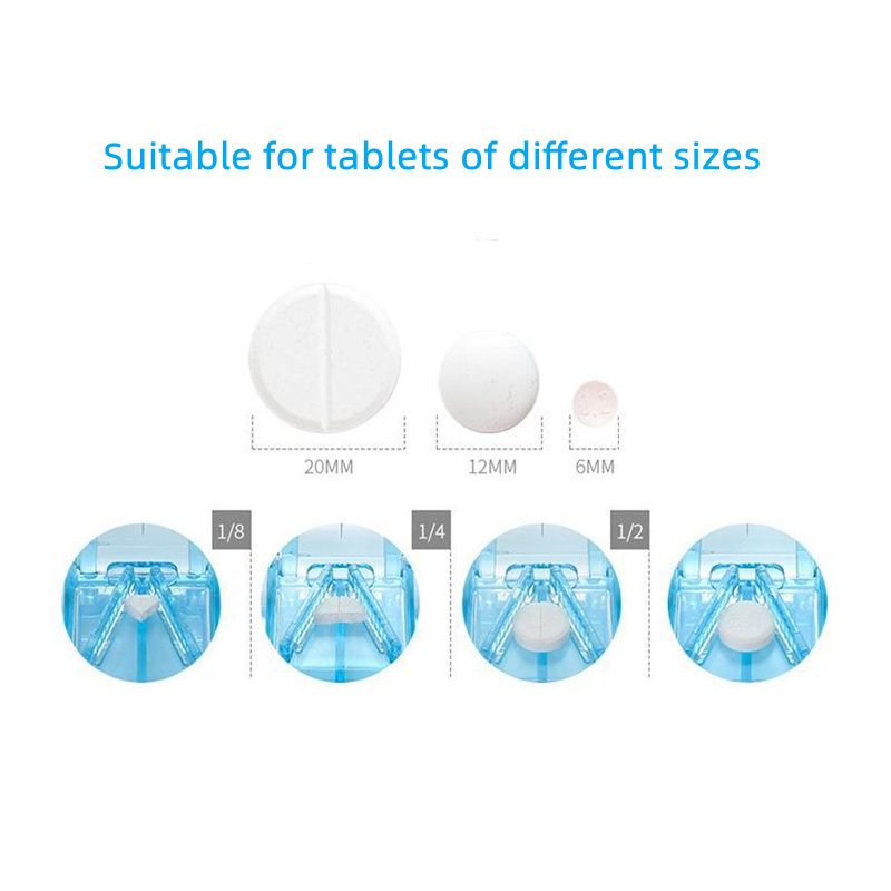 Portable Pill Cutter Box Pill Cutter With Invisible Storage Box Tablet Cutter Splitter Medicine Case Storage Travel Pill Box