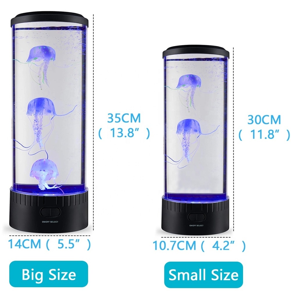 Custom Jellyfish Lamp Color Changing Aquarium Tank LED Night Light with Remote Control Birthday Gift USB Charging Jellyfish Lamp