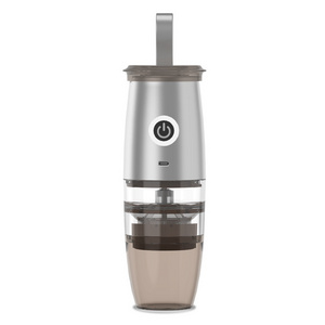 Electric Manual Ceramic Conical Burr Coffee Grinder with 5 Adjustable Grind Settings Portable USB Rechargeable Coffee Bean Mill