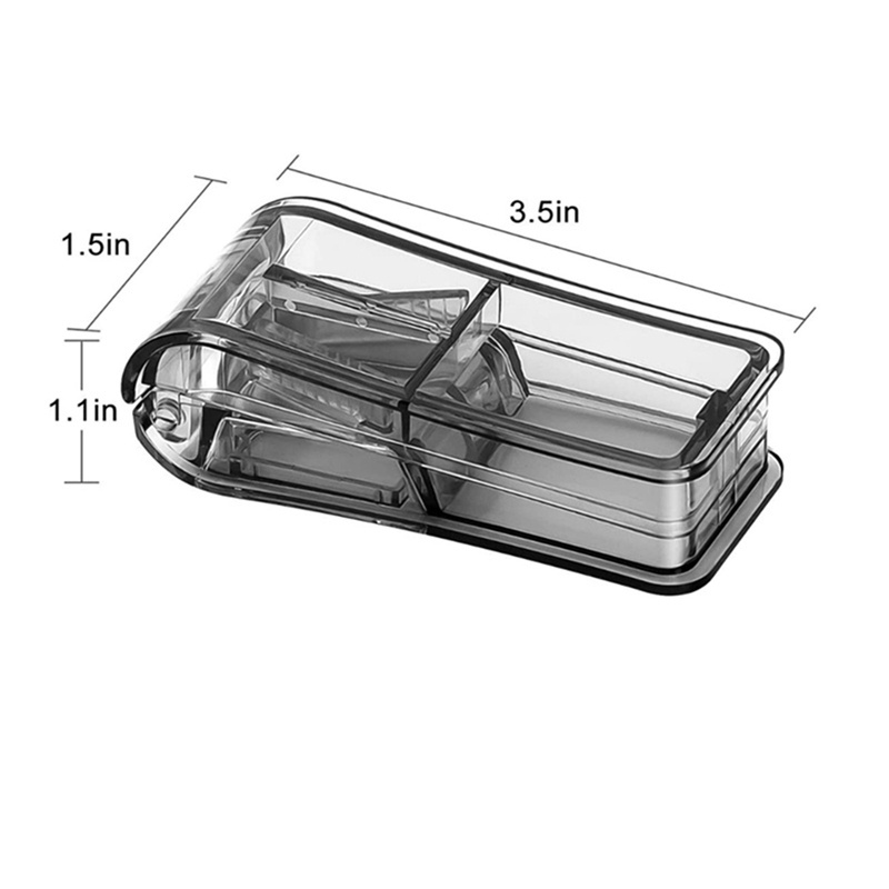 Portable Pill Cutter Box Pill Cutter With Invisible Storage Box Tablet Cutter Splitter Medicine Case Storage Travel Pill Box