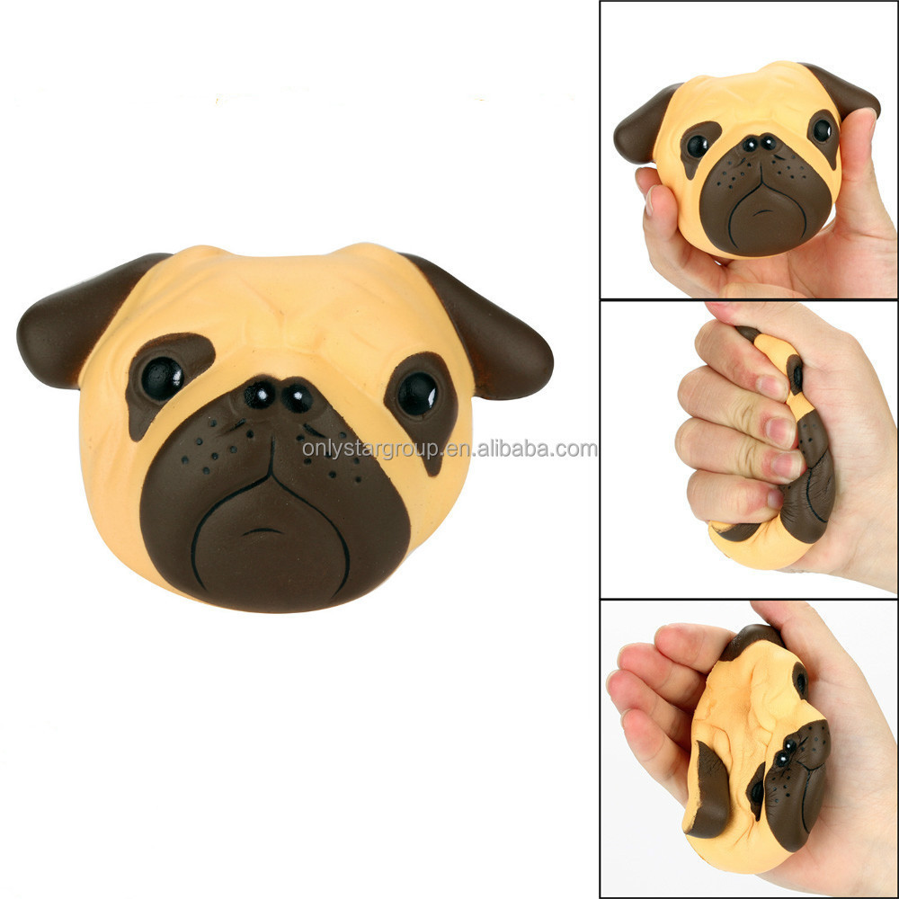 Mskwee Antistress ball Pug Dog Mini Squeeze Squishy Toys Slow Rising Squeeze toy Stretchy Animal Healing Stress kids adults toys