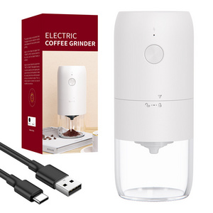 Electric Coffee Grinder Rechargeable Household Small Coffee Bean Grinder with Ceramics Conical Burr Mill from Fine to Coarse