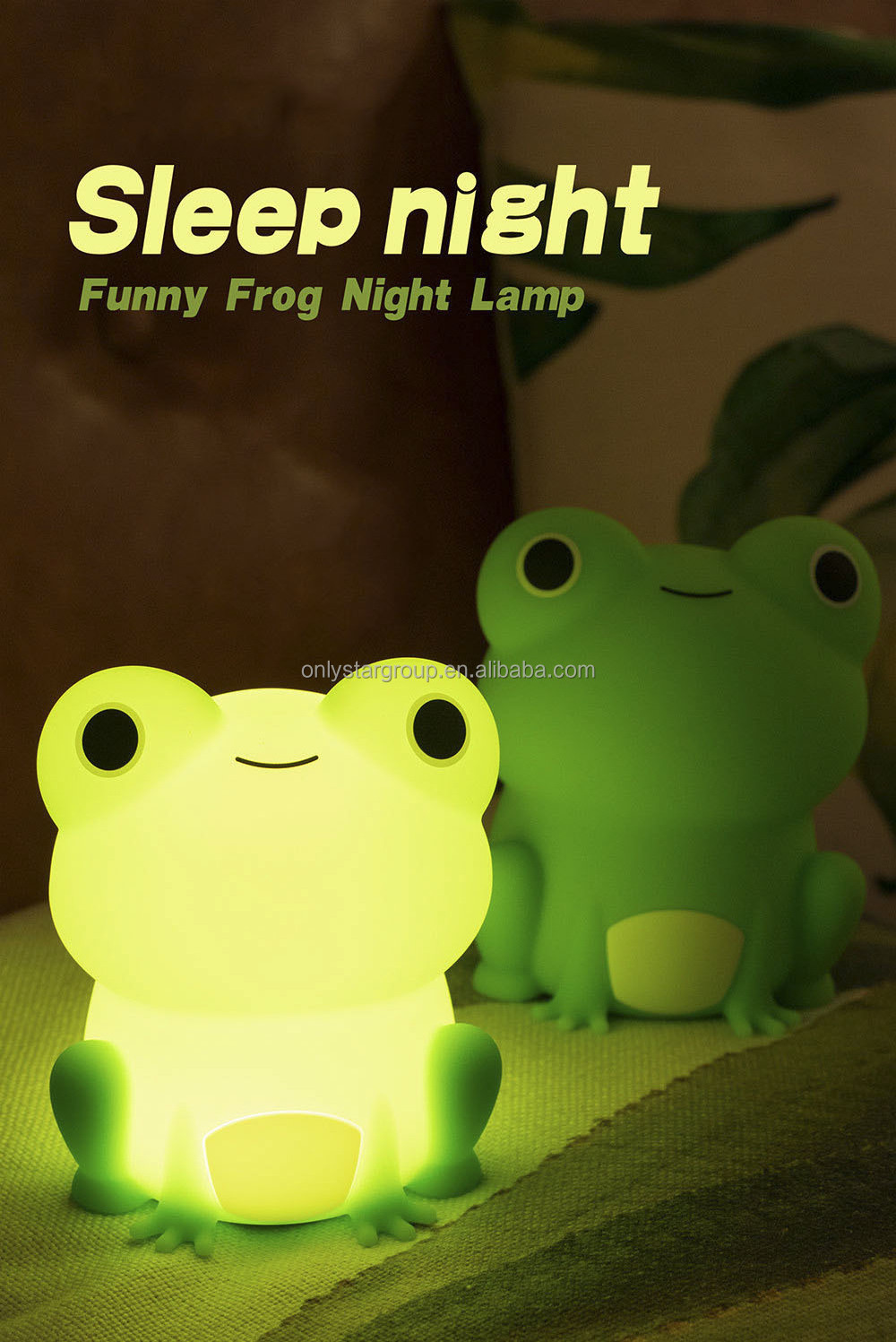 Cute Cartoon Frog Night Lamp Color Changeable Silicone Nursery Light Bedside Silicone Lamp for Baby Nursery Lamps with Timer