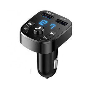 Car Hands-free BT 5.0 FM Transmitter Car Kit MP3 Modulator Player Wireless Audio Receiver Dual USB Fast Charger