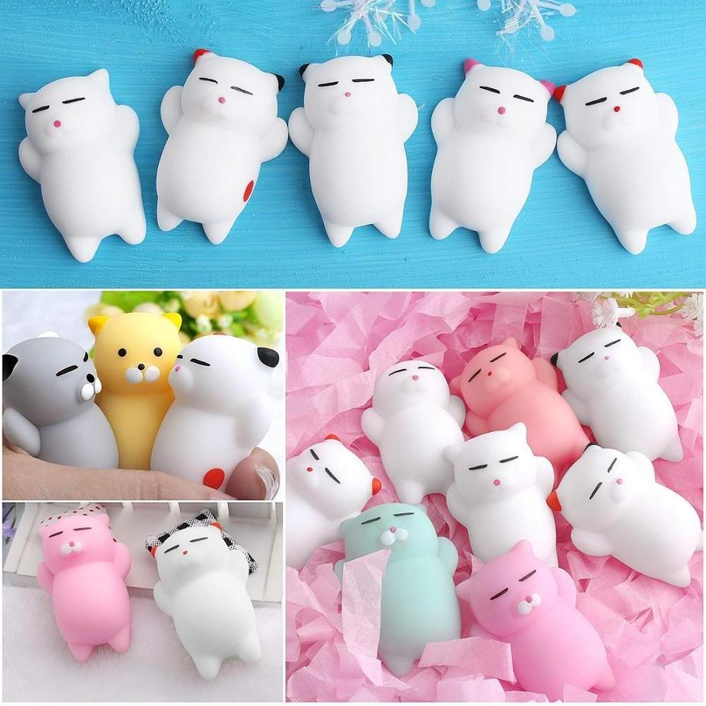 Mskwee Squishy Cat Stress Toys Mochi Squishies Toys Cat Mochi Animals Mini Cat Squishy Mochi Stress Relief Animals