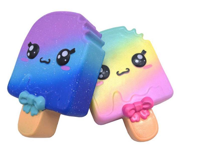 Mskwee Chinese Supplier Ice Lolly Kawaii Galaxy Ice Cream Squishy For Stress Relief Toy Popsicle Slow Rising Squeeze Toys