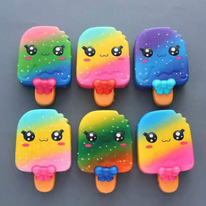 Mskwee Chinese Supplier Ice Lolly Kawaii Galaxy Ice Cream Squishy For Stress Relief Toy Popsicle Slow Rising Squeeze Toys