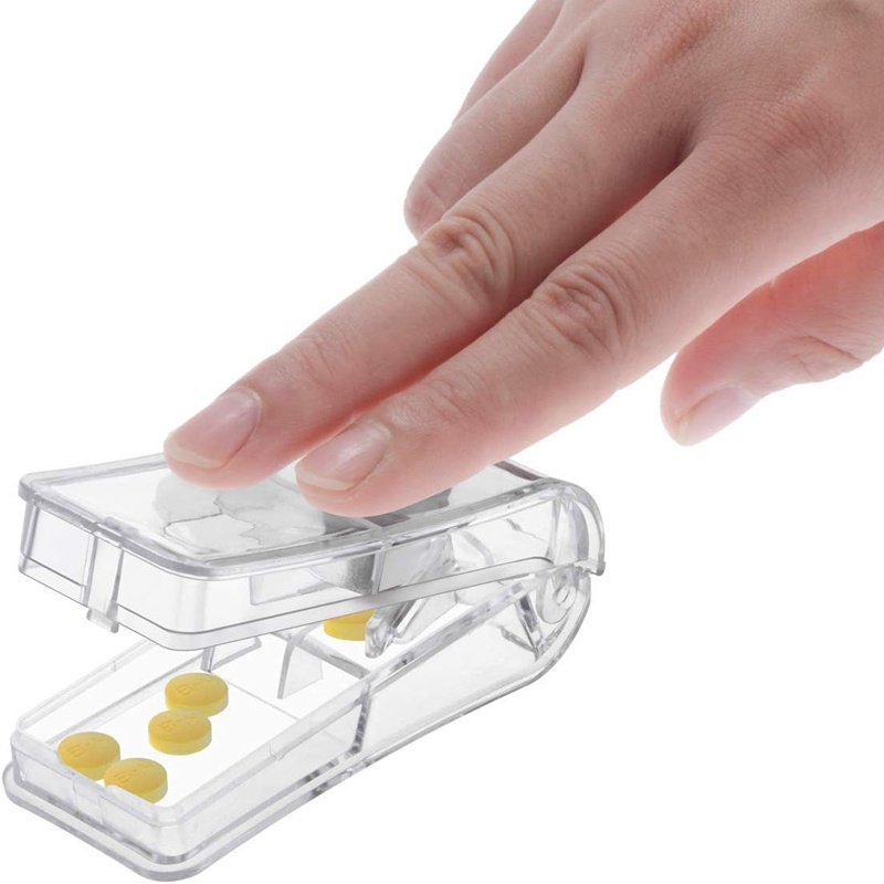 Portable Pill Cutter Box Pill Cutter With Invisible Storage Box Tablet Cutter Splitter Medicine Case Storage Travel Pill Box