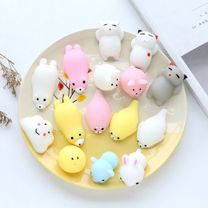 Mskwee Cute Mini Squishy Cute cat antistress ball Mochi Squeeze Toys Abreact Soft Sticky squishi stress relief toys/gifts