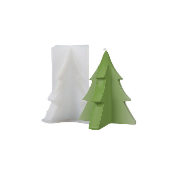 3D Christmas Tree Silicone Candle Mold for Candle Making Xmas Pine Tree Silicone Soap Molds DIY Cake Decorating Candle Making