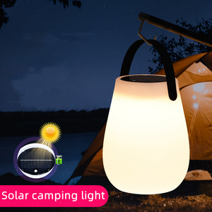 Solar LED Camping Lamp USB Rechargeable Bulb Lamp Outdoor Tent Lights Portable Emergency Lantern for BBQ Hiking Night Lights