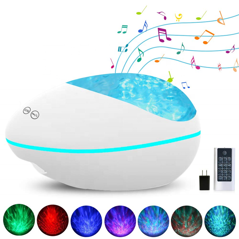 LED Galaxy Projector Lucky Stone Ocean Wave Projector for Bedroom Home Decor Starry Sky Projectors Night light with White Noise