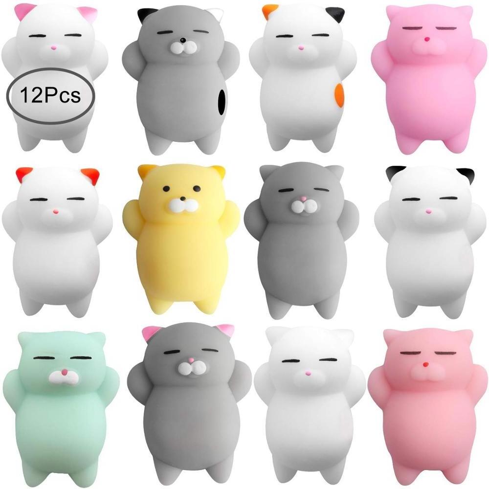 Mskwee Squishy Cat Stress Toys Mochi Squishies Toys Cat Mochi Animals Mini Cat Squishy Mochi Stress Relief Animals