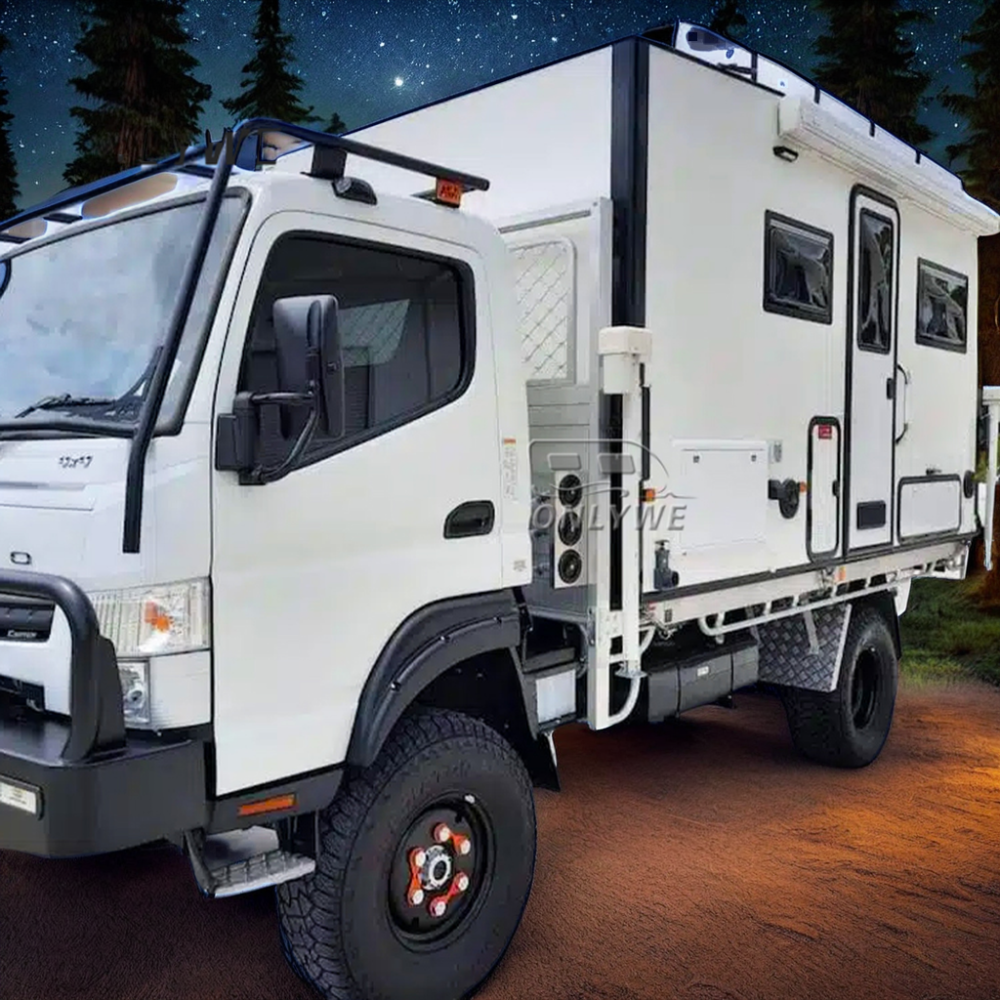 ONLYWE 4.2M Off Road Expedition Vehicle Slide On Fiberglass Truck Camper Van Australian Standard 4x4 Rv Camper Truck Motorhome