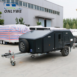 ONLYWE Factory Custom Off Road Camper Trailer Travel Trailer Australian Standard Offroad Mobile Home Family Caravan For Sale