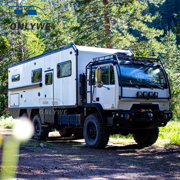 ONLYWE Unimog Overland Expedition Vehicles 4x4 Aluminum Off Road Box Truck Camper Luxury Rv Motorhome Camper Vans For Sale