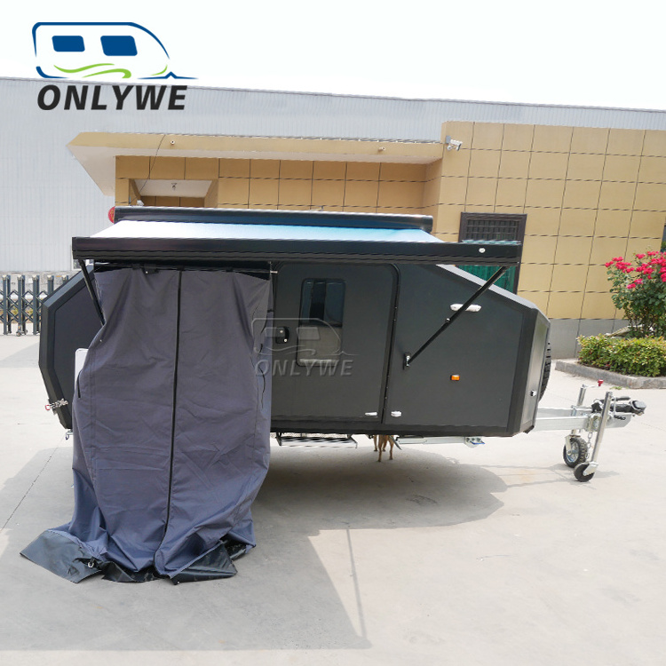 ONLYWE Factory Custom Off Road Camper Trailer Travel Trailer Australian Standard Offroad Mobile Home Family Caravan For Sale