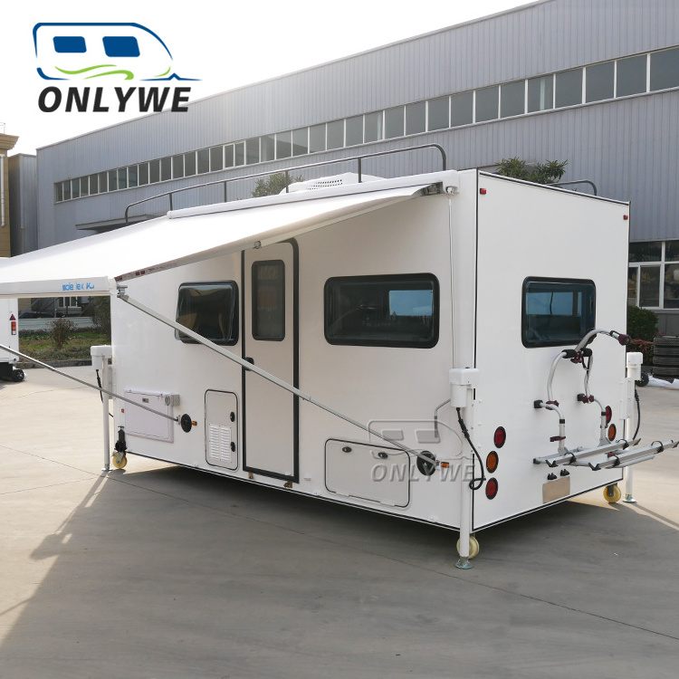 ONLYWE 4.2M Off Road Expedition Vehicle Slide On Fiberglass Truck Camper Van Australian Standard 4x4 Rv Camper Truck Motorhome