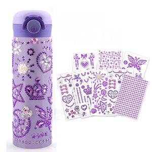 Gifts for Girls Decorate Your Own Water Bottles with Tons of Rhinestone Stickers DIY BPA Free Kids Insulated Water Bottle